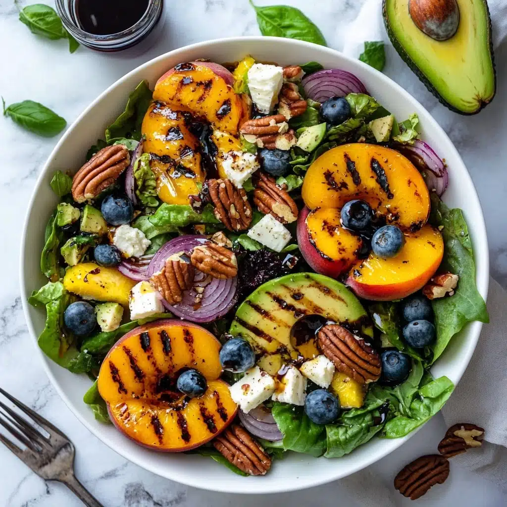 Summer Grilled Peach Salad with Burrata Recipe - Recipe Image