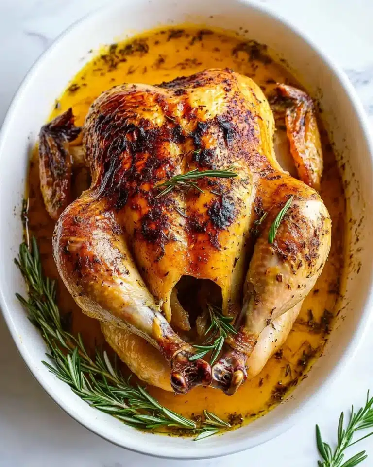 Garlic Butter Crispy Roast Chicken Recipe