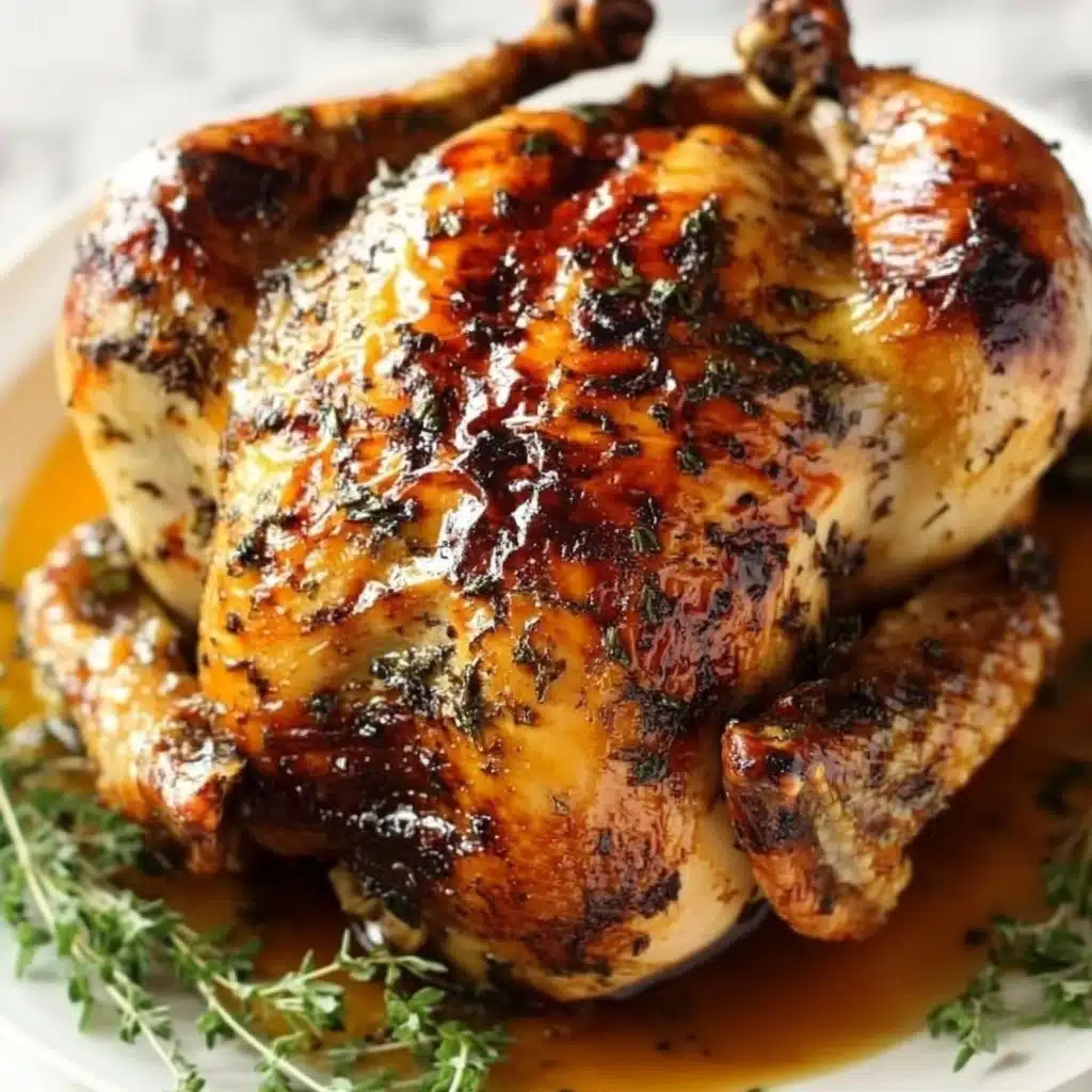 Garlic Butter Crispy Roast Chicken Recipe - Recipe Image