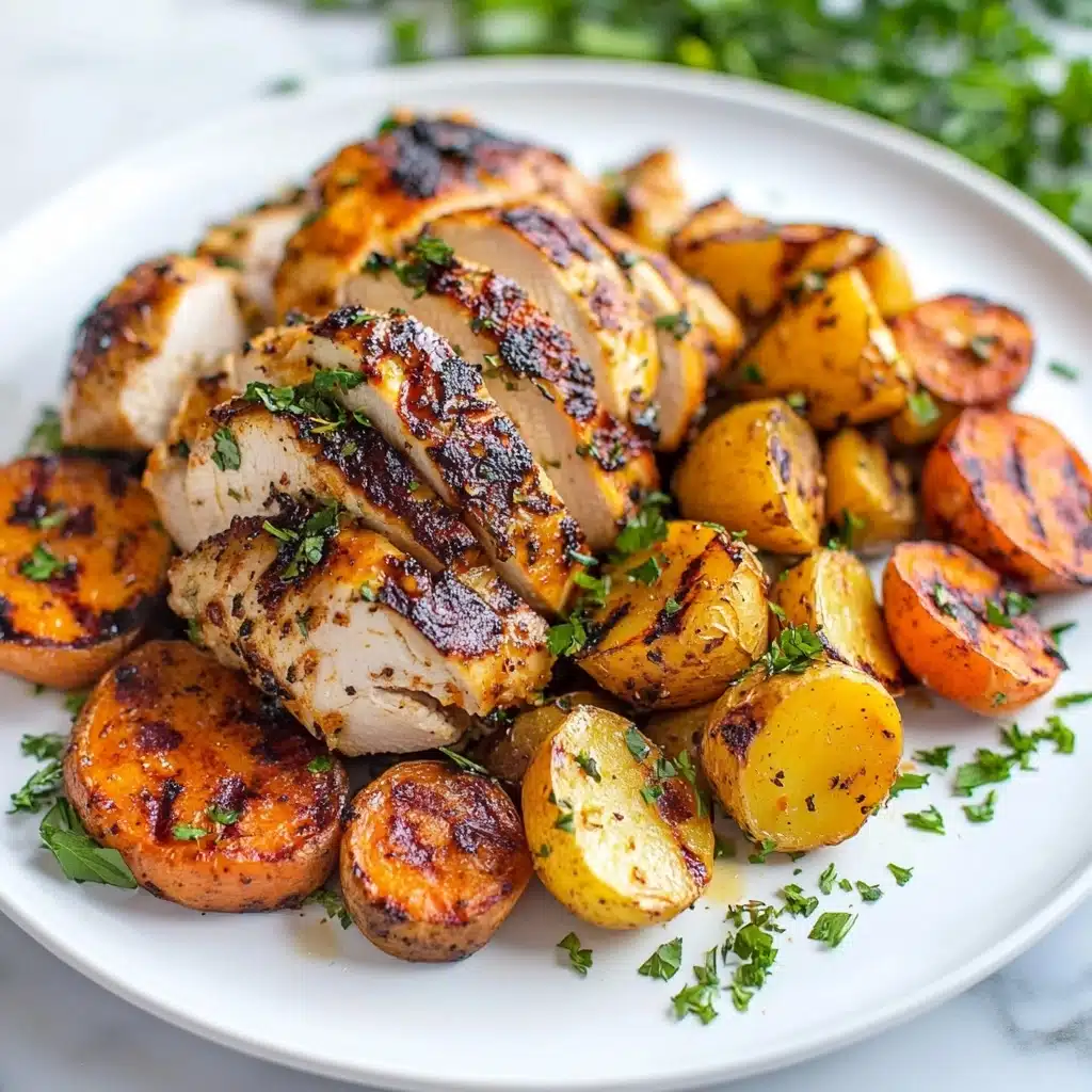 One Pan Herb Roasted Vegetables & Chicken Recipe - Recipe Image