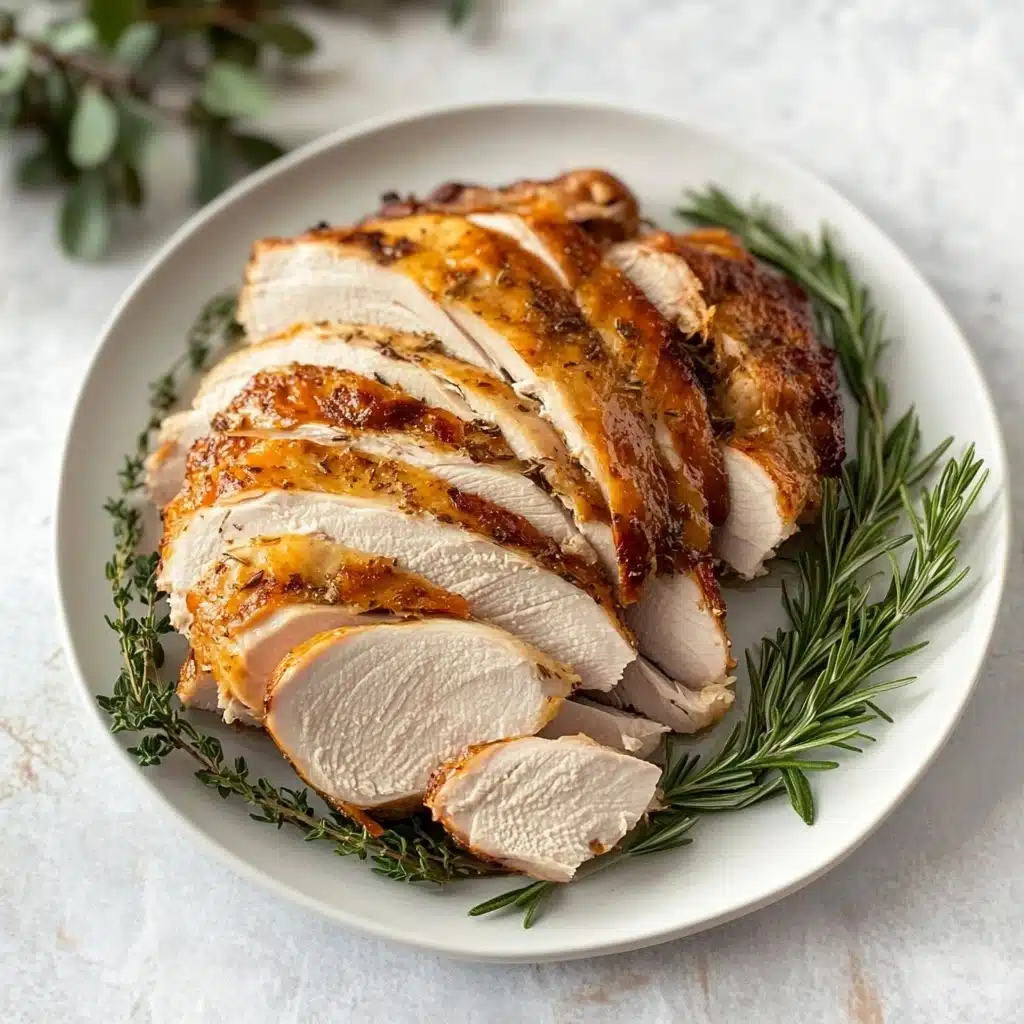 Butter and Herb Turkey Breast Roast with Easy Pan Gravy Recipe - Recipe Image