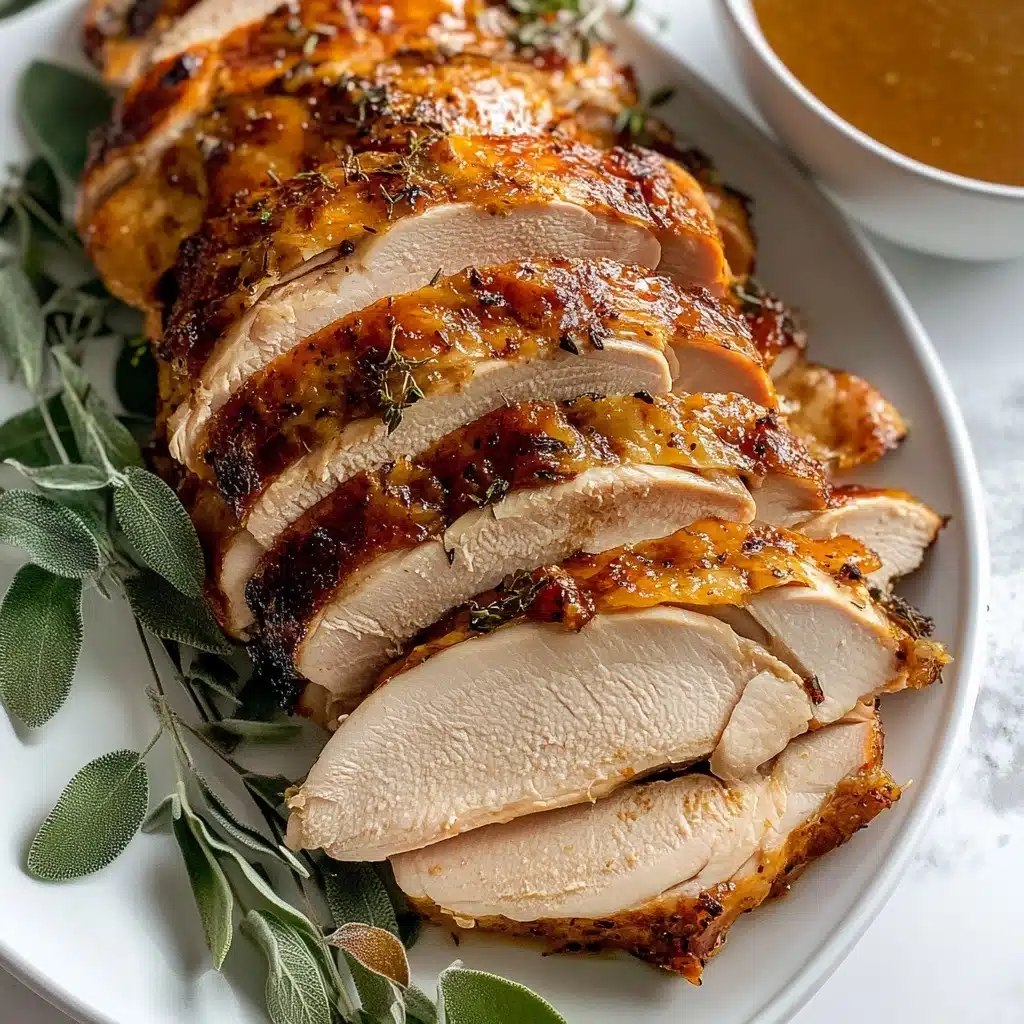 Butter and Herb Turkey Breast Roast with Easy Pan Gravy Recipe - Recipe Image
