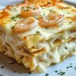 Garlic Butter Shrimp Scampi Lasagna Recipe