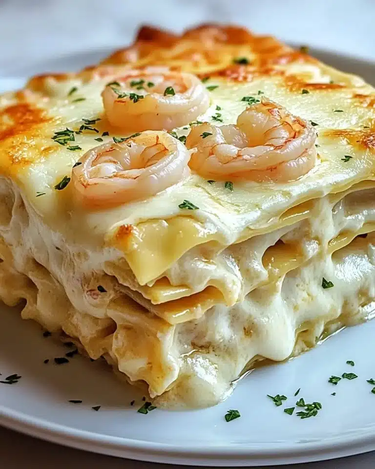 Garlic Butter Shrimp Scampi Lasagna Recipe