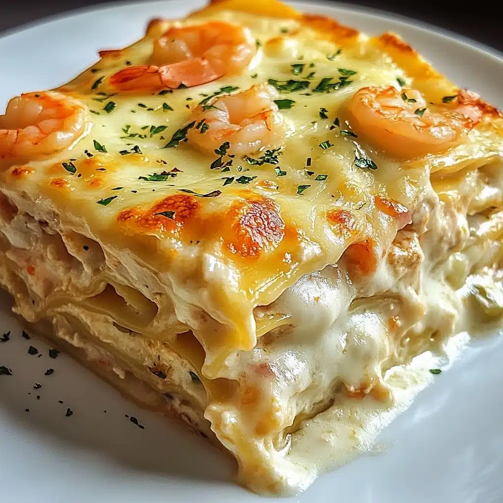Garlic Butter Shrimp Scampi Lasagna Recipe - Recipe Image