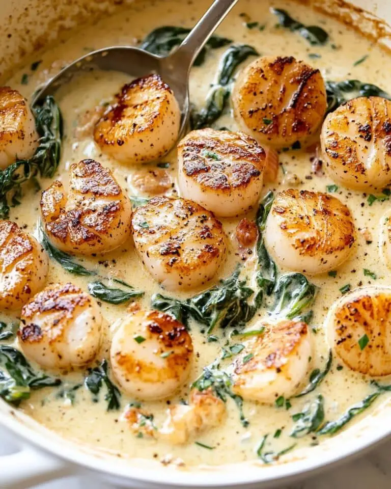 Creamy Garlic Butter Tuscan Scallops