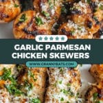 Ranch Garlic Parmesan Chicken Skewers Recipe