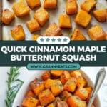 Cinnamon Roasted Butternut Squash Recipe
