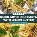 Lemon Butter Artichoke Pasta Recipe