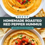 Homemade Roasted Red Pepper Hummus Recipe