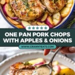 One Pan Pork Chops with Apples and Onions Recipe
