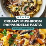Creamy Mushroom Pappardelle Pasta Recipe