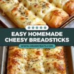 Homemade Cheesy Breadsticks Recipe