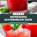 Fresh Watermelon Juice Blend Recipe