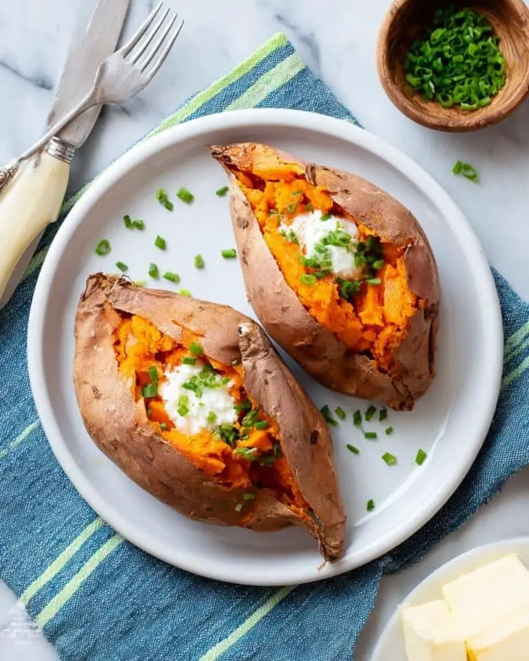 Baked Sweet Potato with Toppings Recipe