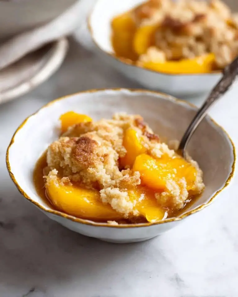 Homemade Peach Cobbler Recipe