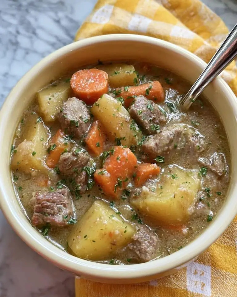 Crockpot Beef Stew with Potatoes, Carrots, and Herbs Recipe