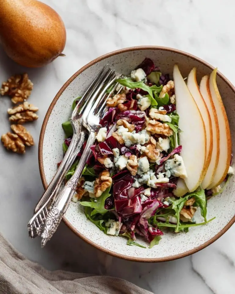 Fall Harvest Salad with Pears, Walnuts, and Gorgonzola Recipe