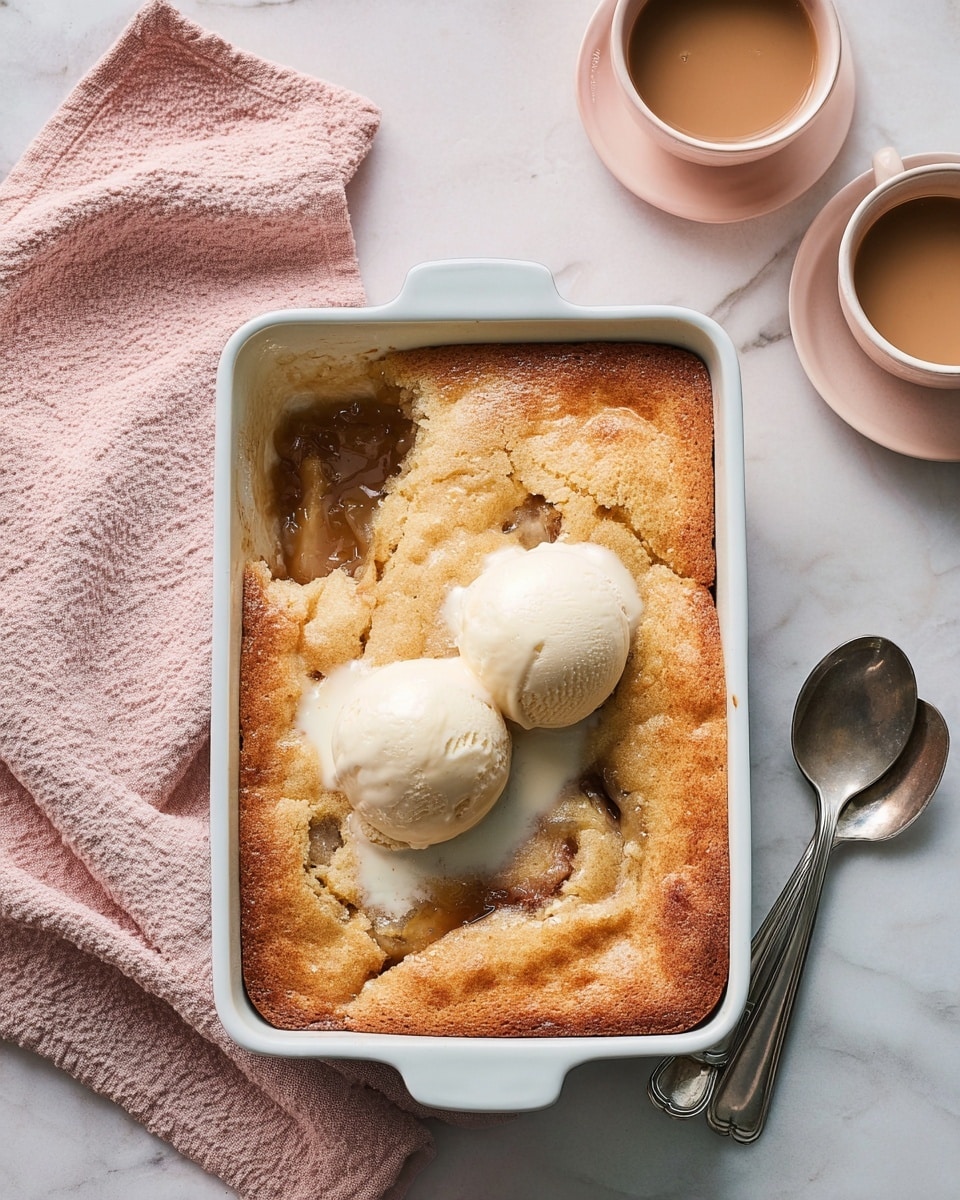 A close-up of a white bowl filled with three main layers: the bottom layer is soft, cooked apple pieces in a light, juicy syrup; the middle layer is a thick, golden-brown oat crumble with visible oats and crunchy texture; the top layer is a round scoop of creamy vanilla ice cream, slightly melting and flowing down the crumble, creating a mix of white and golden colors. The background shows a white marbled texture. photo taken with an iphone --ar 4:5 --v 7