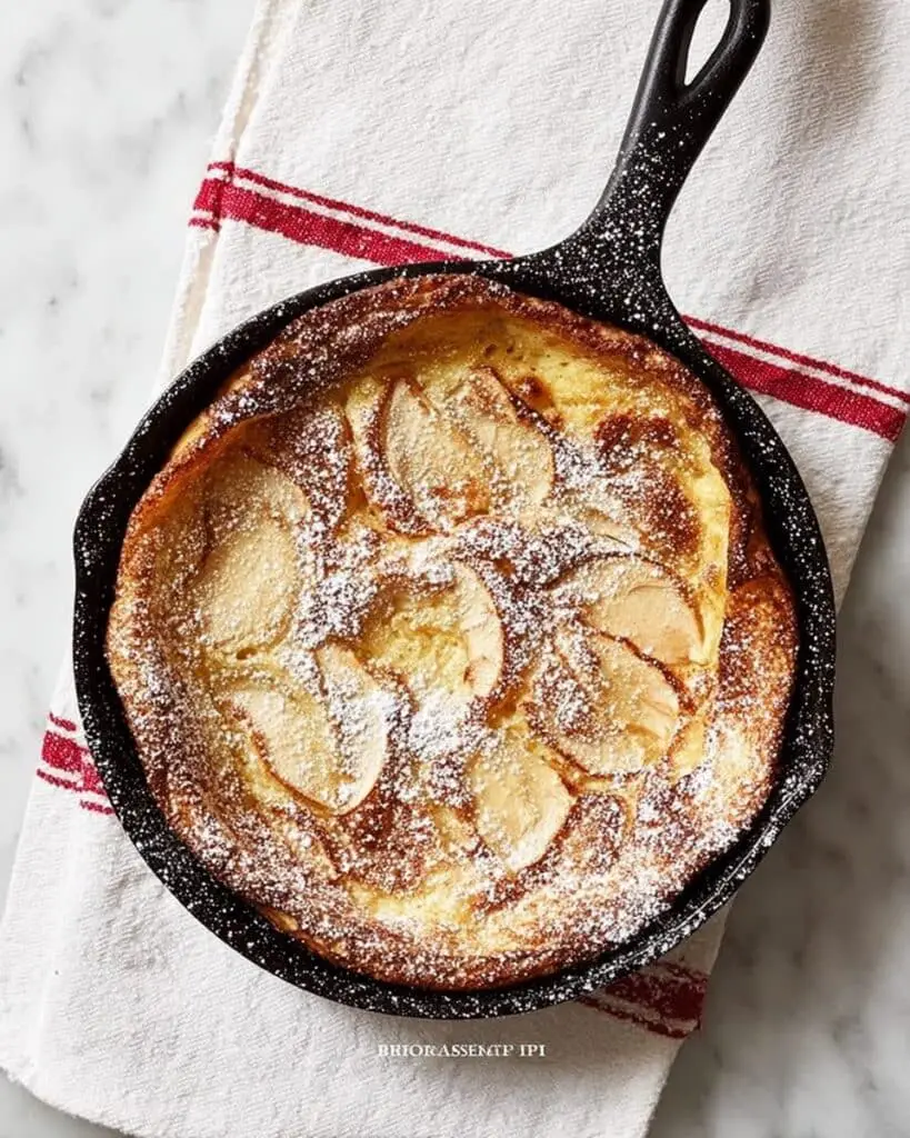 Baked Apple Pancake with Cinnamon and Brown Sugar Recipe