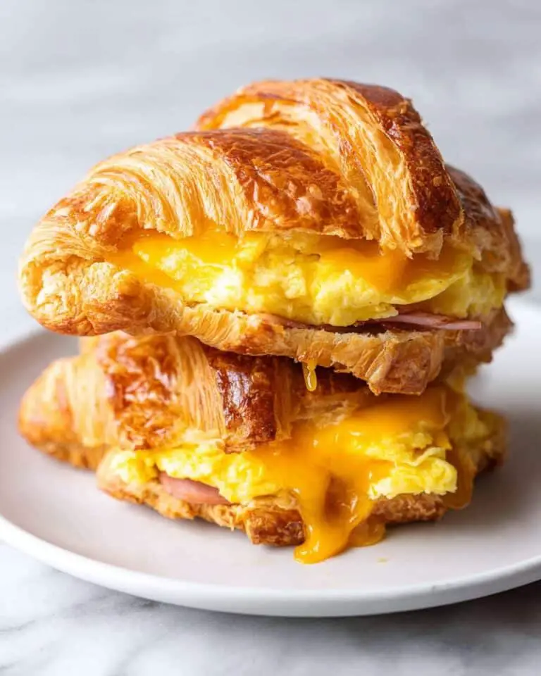 Baked Croissant Breakfast Sandwiches Recipe