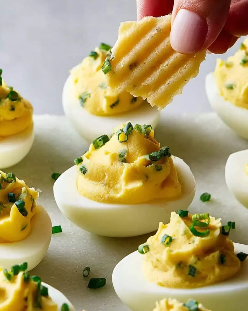Sour Cream & Onion Deviled Eggs Recipe