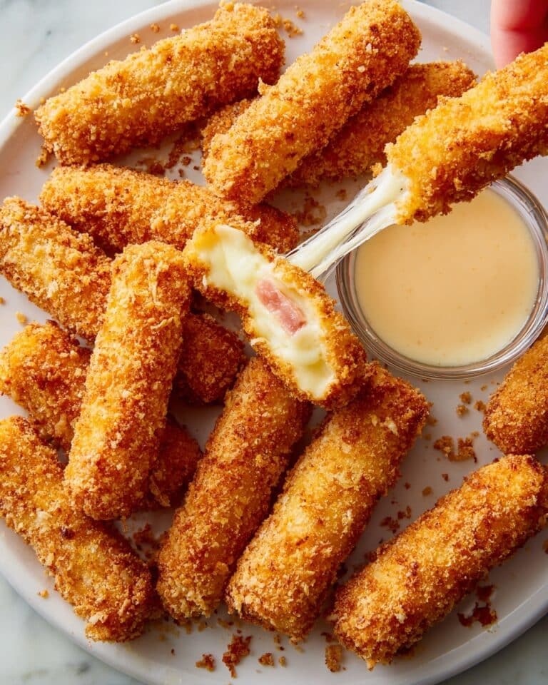 Fried Ham & Cheese Mozzarella Sticks Recipe