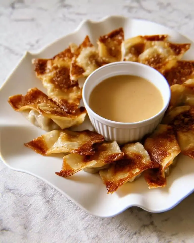 Baked Peanut Chicken Wontons Recipe