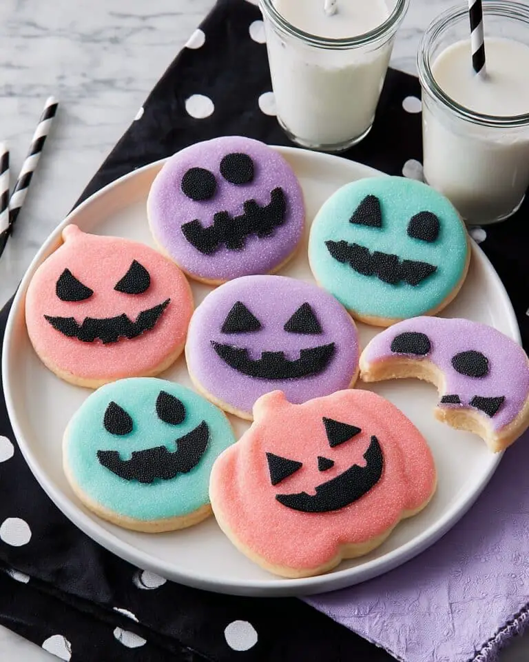 Spooky Face Halloween Sugar Cookies Recipe
