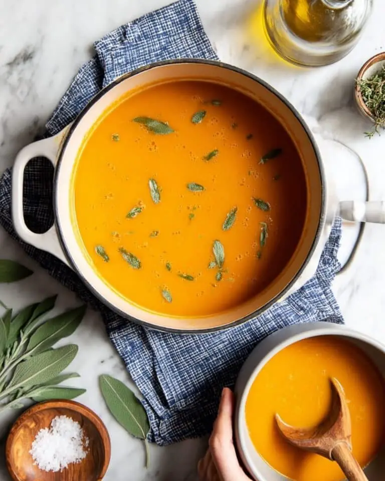 Creamy Butternut Squash Soup with Sage and Pepitas Recipe