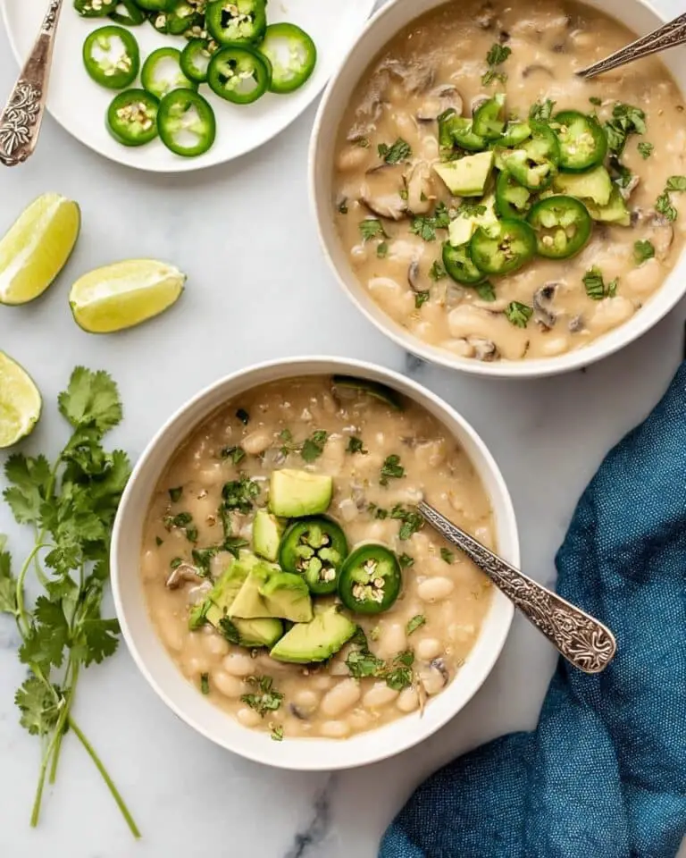 Creamy White Bean Soup with Poblano and Lime Recipe
