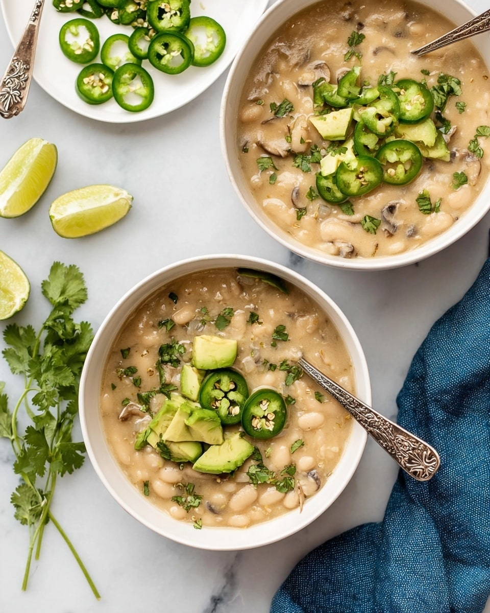 Creamy White Bean Soup with Poblano and Lime Recipe