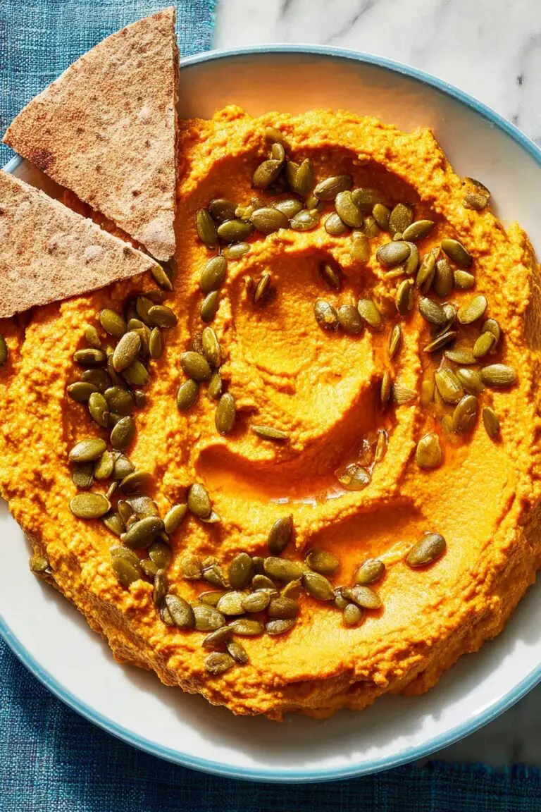 Pumpkin Hummus with Roasted Pumpkin Seeds Recipe