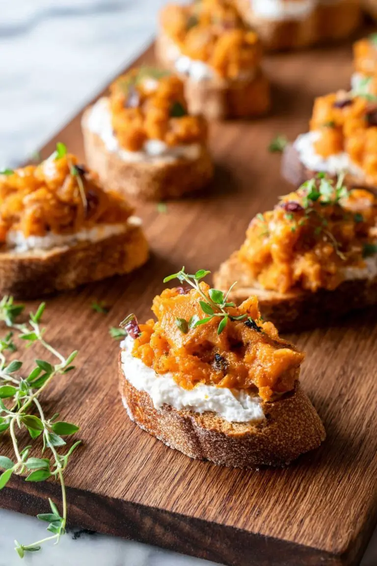 Butternut Squash Crostini with Honey and Mint Recipe