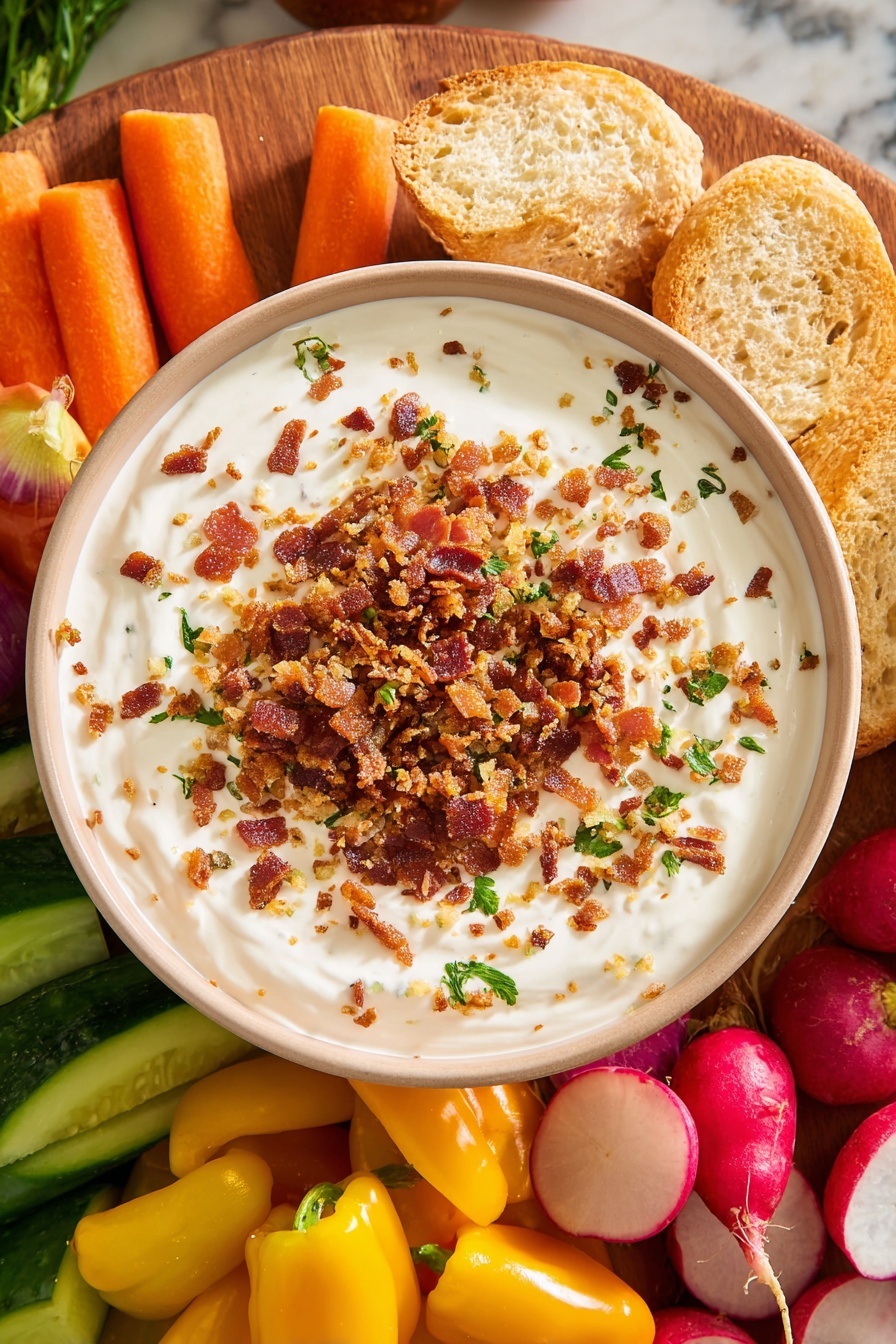 Whipped Goat Cheese with Pancetta, Panko, and Parsley Recipe - Serving
