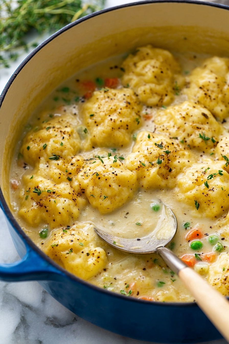 Easy Chicken and Dumplings Recipe - Serving