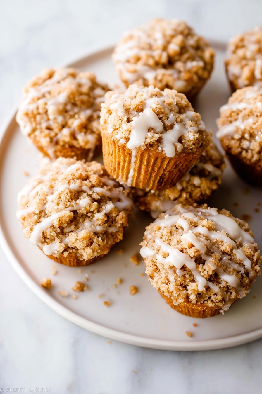 Pumpkin Crumb Cake Muffins Recipe - Serving