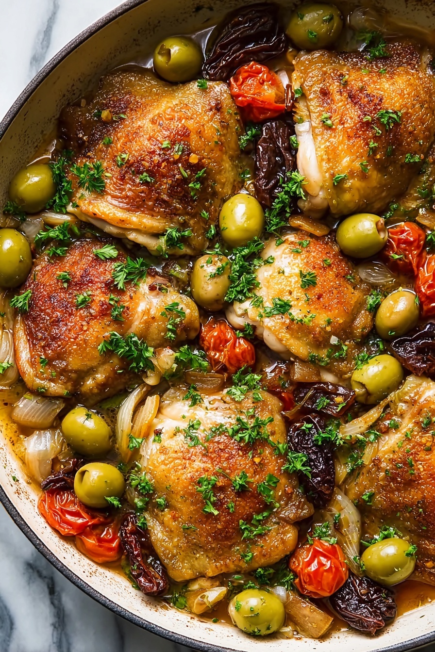 Chicken Provençal with Cherry Tomatoes, Dates, and Olives Recipe - Serving
