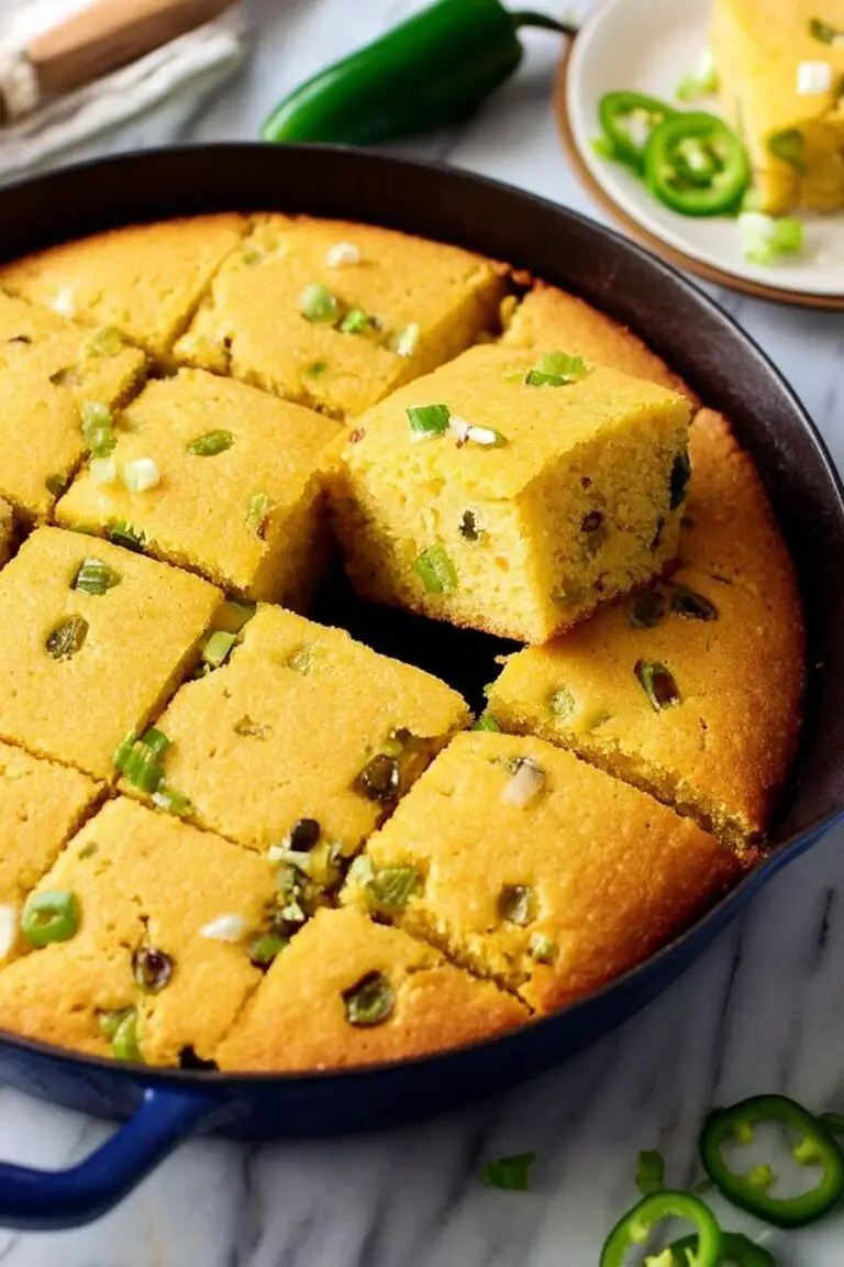 Spicy Jalapeño Cornbread with Cheddar Recipe
