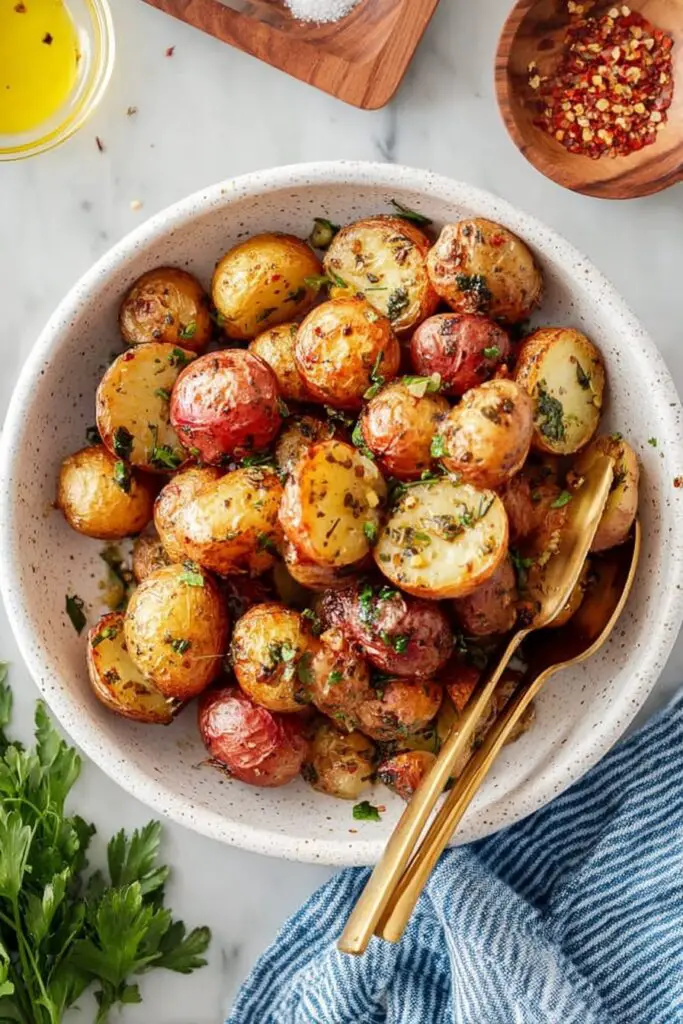 Oven Roasted Potatoes with Lemon Herb Dressing Recipe