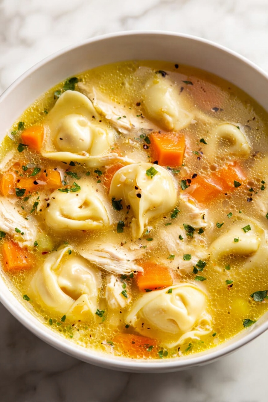 Chicken Tortellini Soup Recipe - Serving