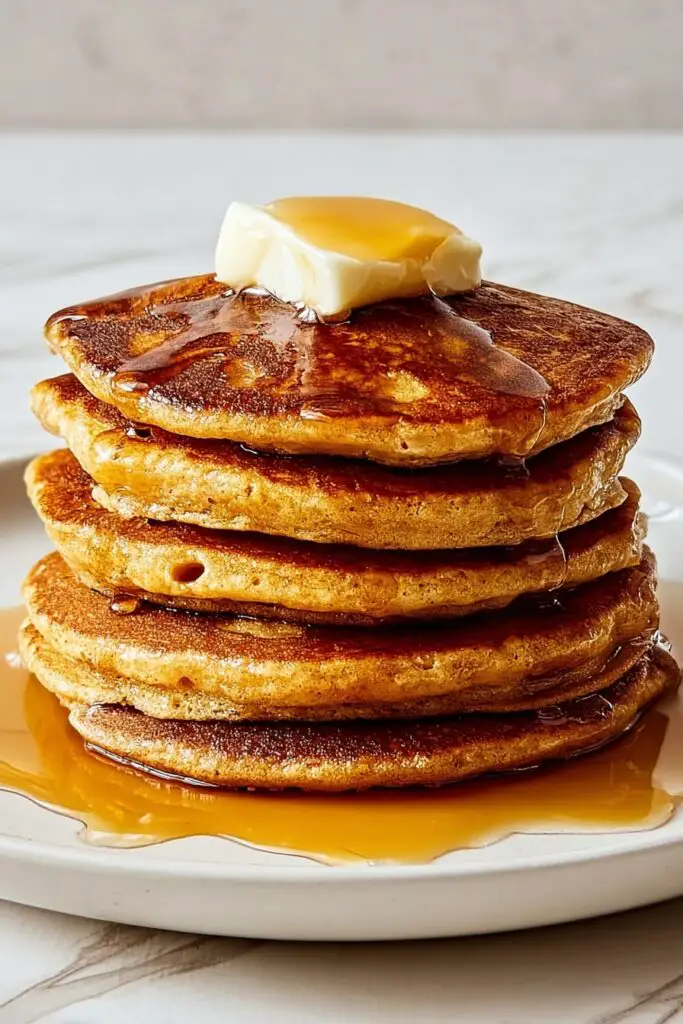 Pumpkin Pancakes with Warm Spices and Maple Syrup Recipe