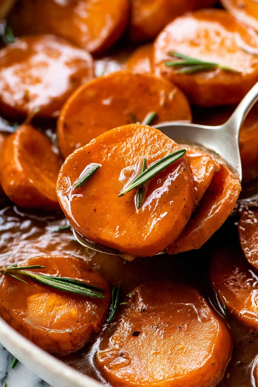 Candied Sweet Potatoes with Maple and Spices Recipe - Serving