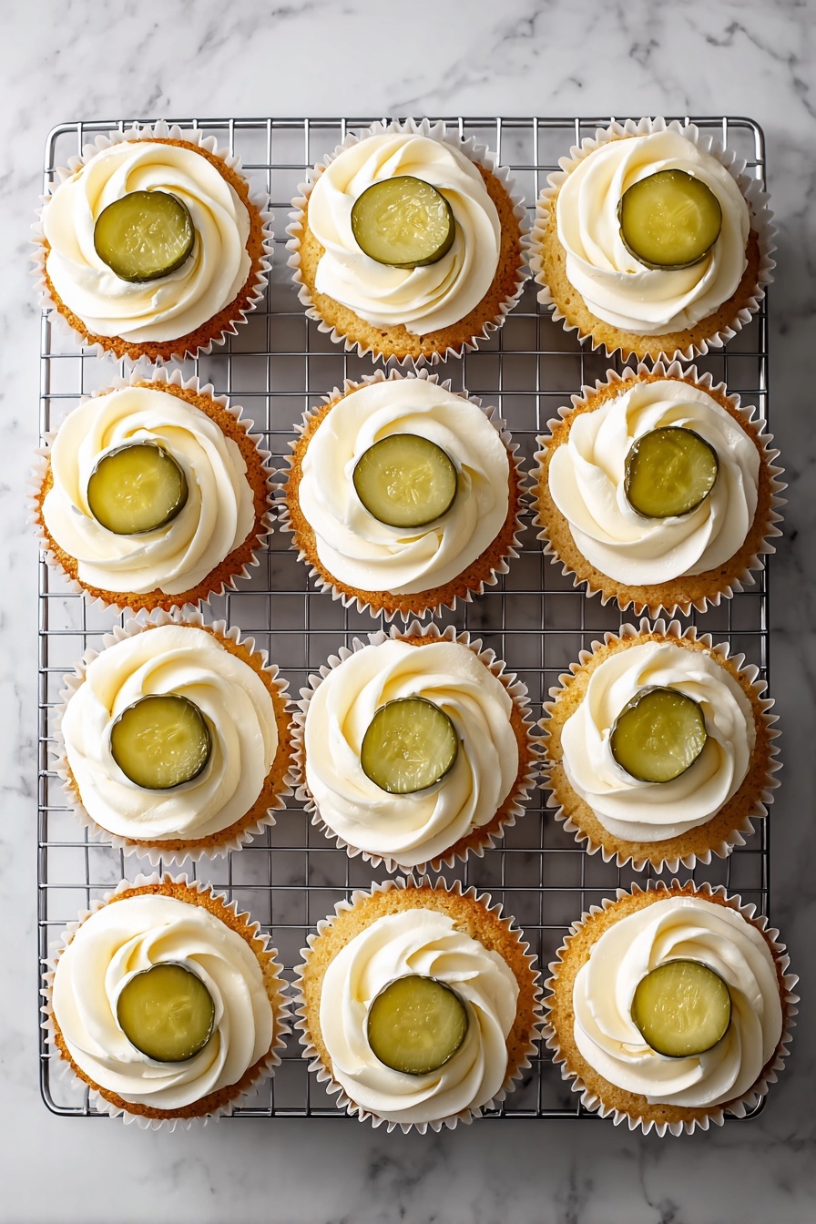 Pickle Cake Cupcakes with Cream Cheese Frosting Recipe - Serving