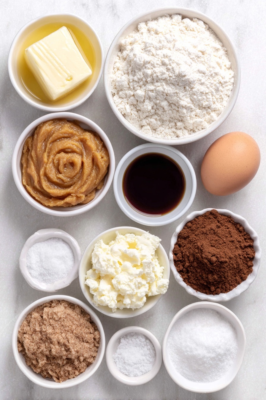 Flat lay of a small white ceramic bowl of melted golden butter, a heap of white granulated sugar, a mound of light brown sugar, a small white bowl filled with smooth orange pumpkin puree, one whole uncracked brown egg, a small white bowl of clear vanilla extract, a simple white ceramic bowl overflowing with pale all-purpose flour, a small white bowl containing warm-hued pumpkin pie spice powder, a small white bowl with white baking soda powder, a tiny white bowl of white cream of tartar powder, a small white bowl of fine white salt crystals, a small white bowl of white granulated sugar, and a small white bowl filled with reddish-brown ground cinnamon arranged with perfect symmetry, placed on a clean white marble surface, soft natural light, photo taken with an iPhone, professional food photography style, fresh ingredients, white ceramic bowls, no bottles, no duplicates, no utensils, no packaging --ar 2:3 --v 7 --p m7354615311229779997 - Pumpkin Snickerdoodles, pumpkin snickerdoodle cookies, fall cookie recipes, cinnamon pumpkin cookies, easy pumpkin cookies