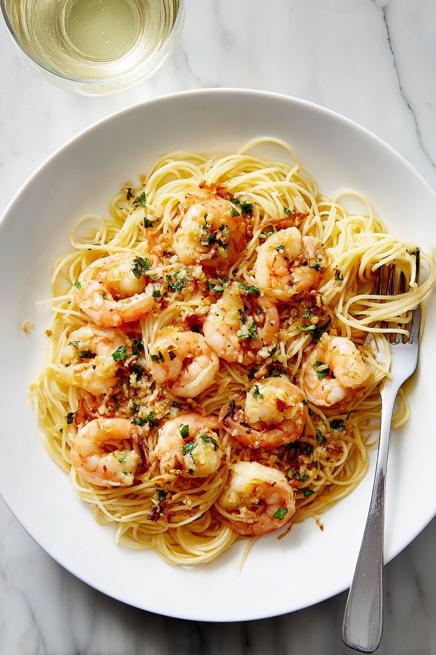 Easy Shrimp Scampi Recipe - Serving