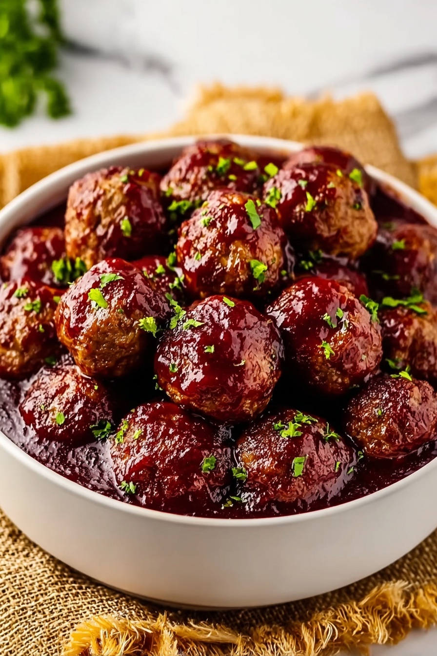 Cranberry Meatballs Recipe - Serving