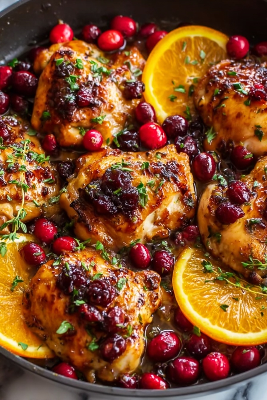 Cranberry Orange Chicken Recipe - Serving