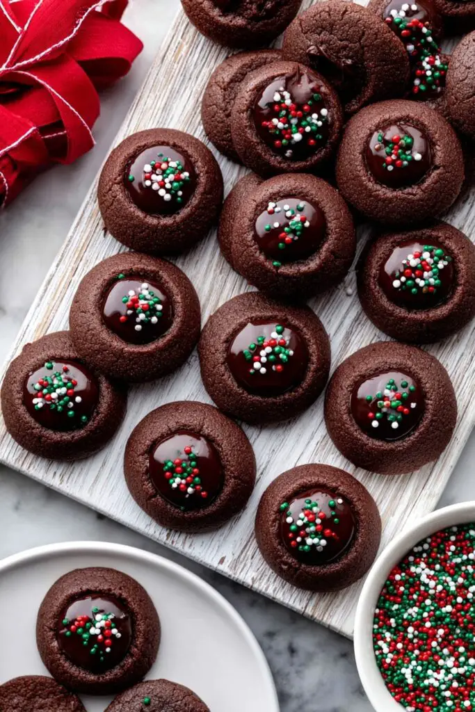 Chocolate Thumbprint Cookies with Ganache Recipe