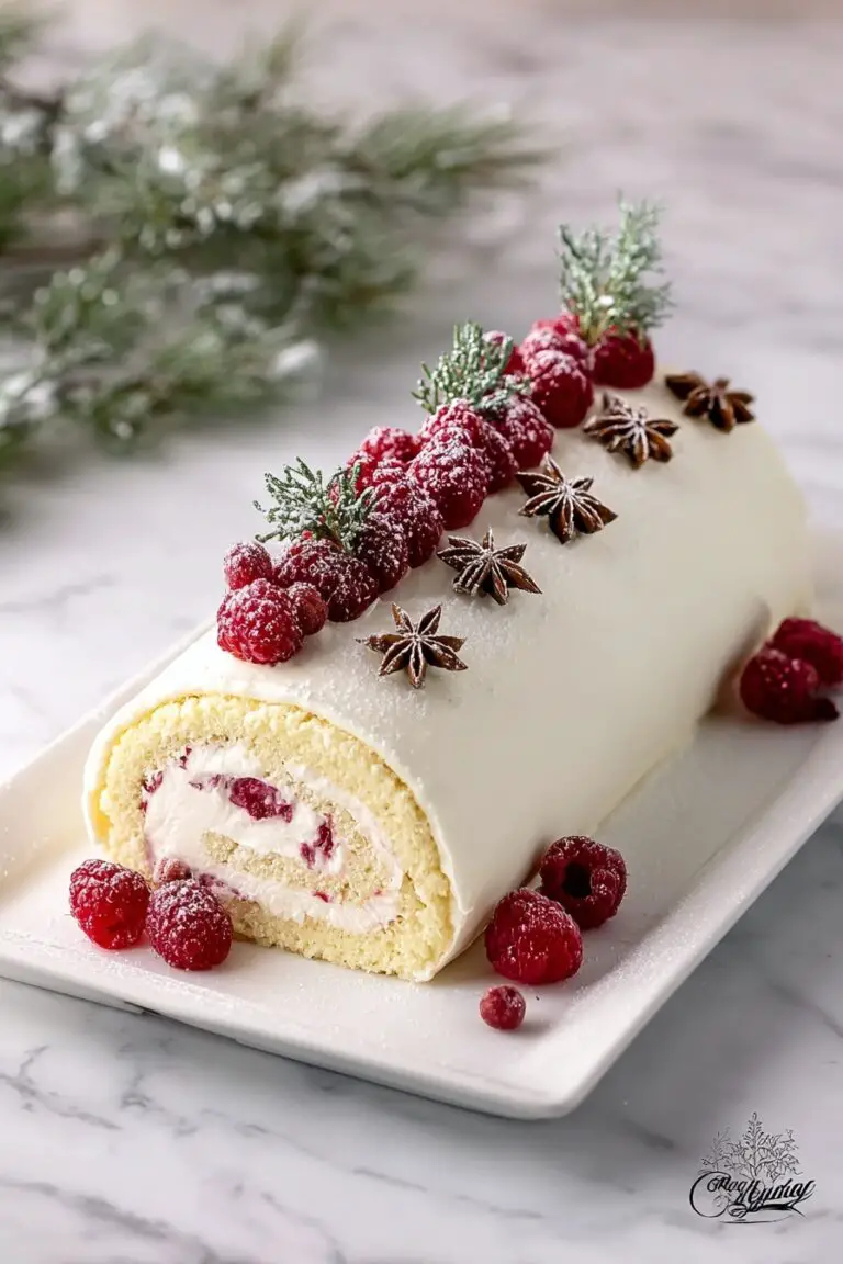 Raspberry Cake Roll with Cream Cheese Filling Recipe